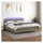 vidaXL Boxspringbett mit Matratze & LED Taupe 180x200 cm Stoff