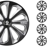 Sparco Satz Sparco Radzierblenden Sicilia 16-Zoll Schwarz/Silber/Karbon