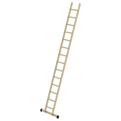 MUNK Holz-Anlegeleiter mit Traverse 14 Sprossen