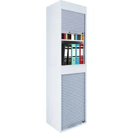 VCM Aktos XL Rollladenschrank 50 x 40 x 186 cm weiß