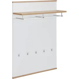 XORA Garderobenpaneel Weiß, Eiche Artisan 85x119x28 cm Aufhängemöglichkeit, Garderobe, Garderobenpaneele, Garderobenpaneele