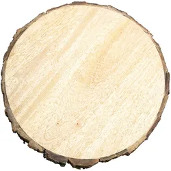 Wiedemann Kerzen Teller Holz natur mit Rinde D 21 cm