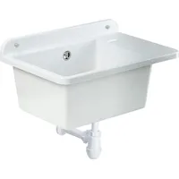 Kadax GOSPO Ausgussbecken "Sved", Waschbecken Weiß
