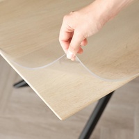 Trente Tischfolie 3mm dick - Tischschutz mit abgeschrägten Kanten - transparente Tischdecke Eckig - Schutztischdecke Größe wählbar - Schutzfolie Abwaschbar - 80x130