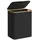 Songmics Boxxx Wäschekorb, Schwarz, Metall, Kunststoff, Textil, Naturmaterialien, Lederlook, 150 L, rechteckig, 60x70.5x38.5 cm, Tragegriffe, Deckel, zusammenfaltbar, Ordnen & Aufbewahren, Wäschekörbe & Tonnen