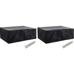 vidaXL Gartenmöbel-Abdeckungen 2 Stk. 8 Ösen 242x162x100 cm