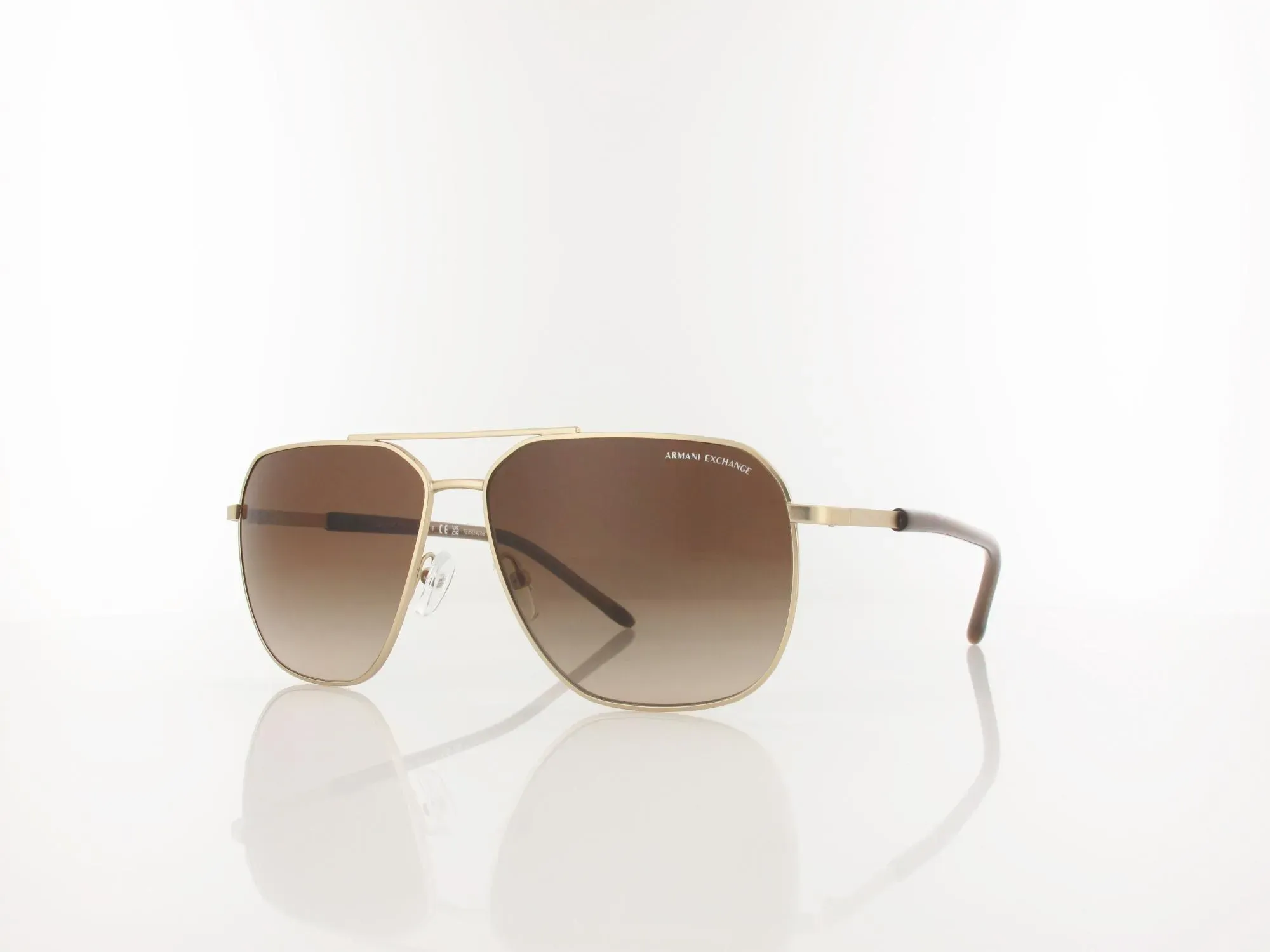 Armani Exchange AX2057S 612113 59 matte pale gold / brown gradient