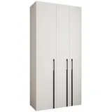 abiks möbel Drehtürenschrank COMO 120 x 245,5 x 40 cm Schwarz/Weiß
