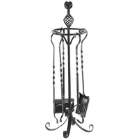 Kobolo Kaminbesteck Set Metall 0,75 m schwarz