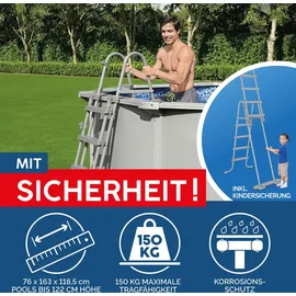 BESTWAY Hydrium Stahlwandpool Komplett-Set Ø 360 x 120 cm inkl. Sandfilteranlage