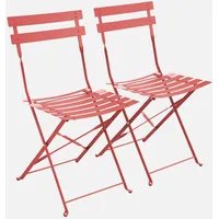 Sweeek 2er-Set klappbare Gartenstühle aus Metall - Sweeek