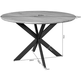 Villa Möbel Ferro Ø 130 cm braun