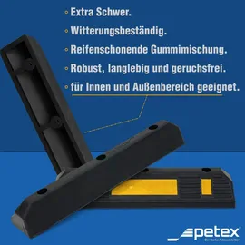 PETEX Radstopper Gummi 58,7 x 12 x 9,5 cm schwarz
