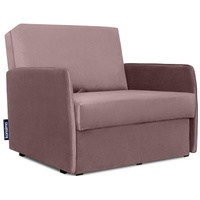 Konsimo Sessel PEDATU Liegesessel, mit Schlaffunktion, mit Bettkasten, langlebiges und schmutzabweisendes rosa