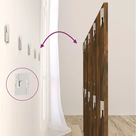 vidaXL Bettkopfteil mit Nachttischen Räuchereiche Holzwerkstoff