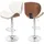 MCW Barhocker Arklow 360° drehbar höhenverstellbar Walnuss-Optik Creme