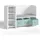 [en.casa] Kinderregal mit Sitzbank Høylandet 76 x 112 x 40 cm Holz massiv Weiß/Mintgrün