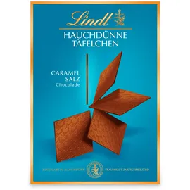 Lindt Hauchdünne Täfelchen Caramel & Salz Vollmilchschokolade 125 g