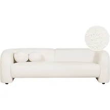 Beliani Sofa 3-Sitzer Leiren Bouclé Weiß