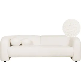Beliani Sofa 3-Sitzer Leiren Bouclé Weiß
