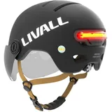 LIVALL LIVAL L23_Smarter City-Helm mit Visier in schwarz_L_58-62 cm