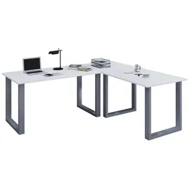 VCM Eckschreibtisch Lona Weiß