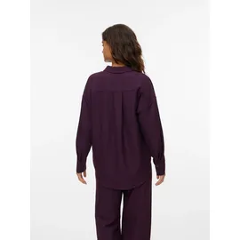 Vero Moda Langarmbluse VMMELANEY QUEENY LS SHIRT WVN NOOS Kunstfaser, loose fit rot S (36)