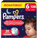 Pampers Pampers® Windeln Monatsbox baby-dryTM night pants Größe Gr.6 (15+ kg) für Kids und Teens (4-12 Jahre), 138 St.