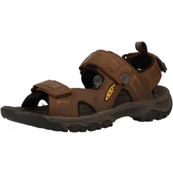 Sandale KEEN "Keen Sandalen Leder/Textil", Gr. 45, bison braun, Leder, Textil, sportlich, Schuhe