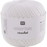 Rico Design Essentials Crochet, 100% Baumwolle, Weiß