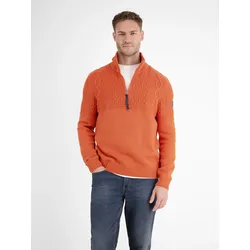 Stricktroyer mit Cable-Muster - Spicy Orange - S