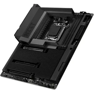 NZXT N7 B850 - AMD B850 AM5 ATX Gaming-Mainboard für Ryzen 9000/8000/7000 – 16+2+1, DDR5, 3X M.2, PCIe 5.0, Wi-Fi 6E, 2.5GbE LAN, USB 4 – M.2 NVME mit Schnellverschluss – Vollabdeckung – Schwarz