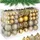 Tectake tectake® Weihnachtskugeln, 100er-Set in Gold, matt, glänzend und glitzernd, Durchmesser 3, 4 und 6 cm