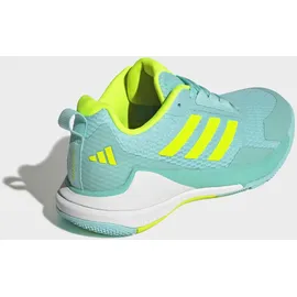 adidas PERFORMANCE Novaflight 2 Indoor Shoes, Flash Aqua/Lucid Lemon/FTWR White, 39 1/3 EU - 39 1/3 EU