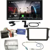 Kenwood DMX8021DABS Android Auto CarPlay Einbauset für Beetle Jetta Sharan T5