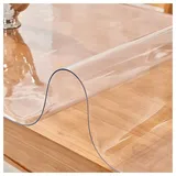 Tisch Schutzfolie Transparent Wasserdicht/Glasklar Folie aus PVC/transparente Tischdecke Tischschutz für Holztische geeignet,Dicke 2mm,Größe wählbar,Rechteckig,30x100cm