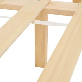 Homestyle4u Holzbett 160 x 200 cm Braun