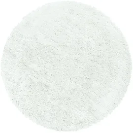 Ayyildiz Teppiche Fluffy 3500 Hochflorteppich Ø 80 cm weiß