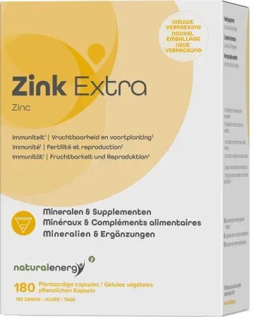 Natural Energy Zinc Extra 180 Pflanzliche Kapseln