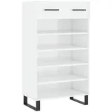 vidaXL Schuhschrank Hochglanz-Weiß 60x35x105 cm Holzwerkstoff
