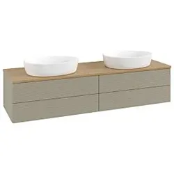 Villeroy & Boch Antao Waschtischunterschrank 1600x360x500mm K28111HK mit Struktur FK/AP: HK/1