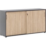 Schildmeyer Aktenschrank Büroschrank Anthrazit/Eiche 160,2x84,2x41 cm - MÖBELPARTNER