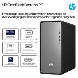 HP OmniDesk M02-0051ng Intel Core i5-14400 8 GB RAM 512 GB SSD Win11 Home schwarz/silber