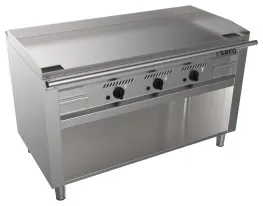 Saro Gasgrill TED3/140 G, 3 Brenner, Standsicherer Grill mit glatter Oberfläche für Burger Patties, 1 Gasgrill