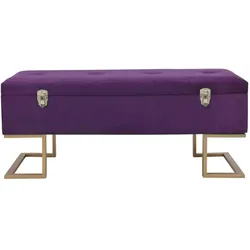 vidaXL Bank mit Staufach 105 cm Lila Samt