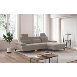 sit&more Ecksofa SIT & MORE "Morris L-Form, inkl. Sitztiefenverstellung", beige, B:275cm H:82cm T:171cm, 100% Polyester, Sofas, Ecksofa, wahlweise mit Armteilverstellung, Bettfunktion & Bettkasten