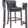 CLP Barhocker Lakewood Echtleder, Antik-dunkel schwarz