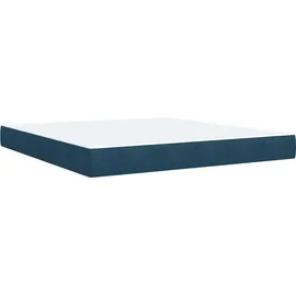 vidaXL Boxspringbett mit Matratze Blau 180x200 cm Samt