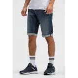 Camp David CAMP DAVID, Herren, Gr. 40, Kurz, tiefblau, Denim/Jeans, Material: 72% Baumwolle, 27% Polyester, 1% Elasthan, Zusatz: Enthält nichttextile Teile tierischen Ursprungs (Badge), unifarben, regular fit, Jeans Jeansshorts, mit Turn-Up Saum