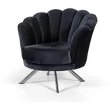 Cocktailsessel Sessel Ohrensessel Stoffsessel Schwarz Polster Sitz